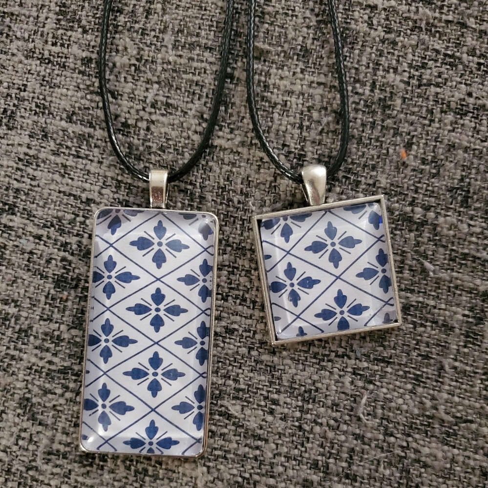 Mosaic Tile Style Necklace
